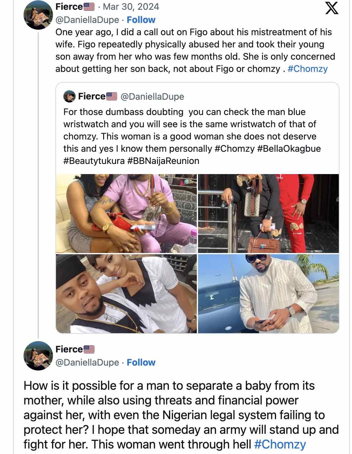 Chomzy's husband accused of separating son from his mother 